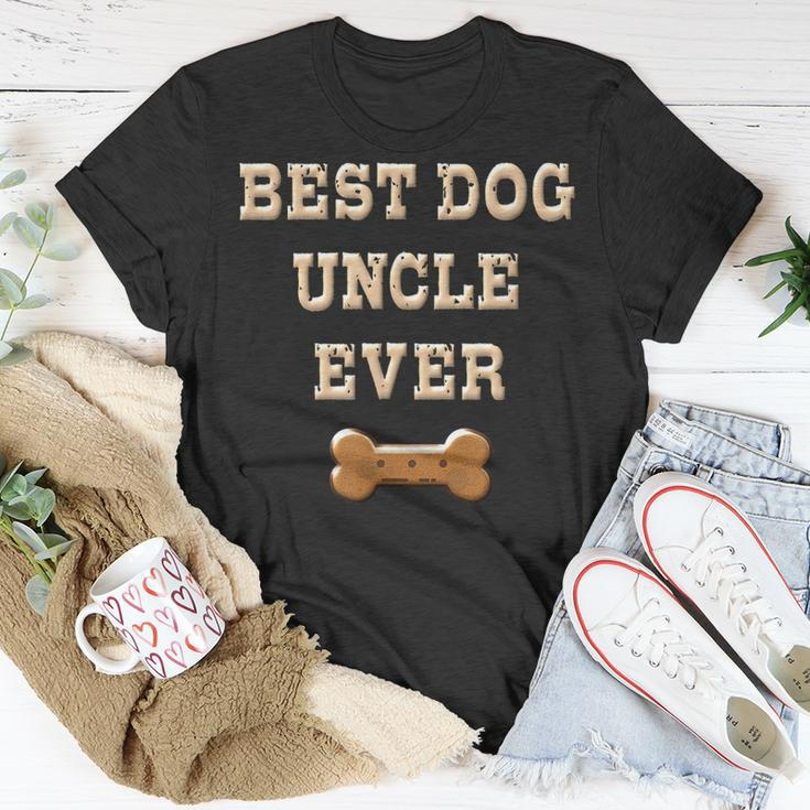 Best Dog Uncle Ever Funny Favorite Uncle Dog Fathers Day Unisex T-Shirt Unique Gifts