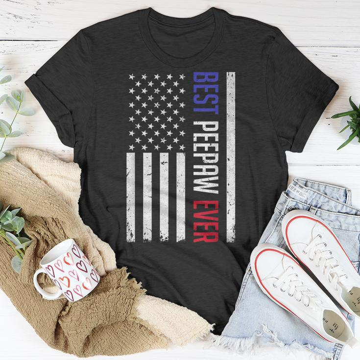 Best Peepaw Ever American Flag Gifts For Fathers Day Peepaw Unisex T-Shirt Unique Gifts