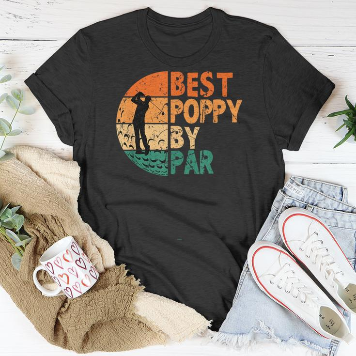 Best Poppy By Par Golf Fathers Day Golfing Funny Unisex T-Shirt Unique Gifts
