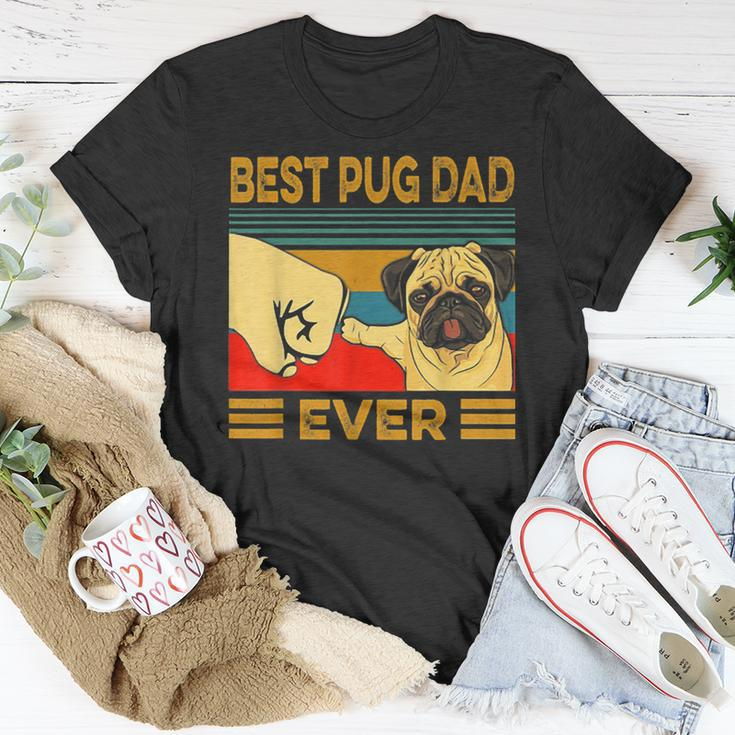Best Pug Dad Ever Retro Vintage Unisex T-Shirt Unique Gifts