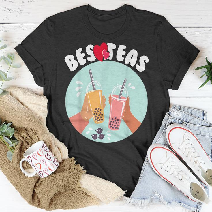 Besteas Milk Tea Lovers Boba Bffs Besties Bubble Tea Unisex T-Shirt Unique Gifts