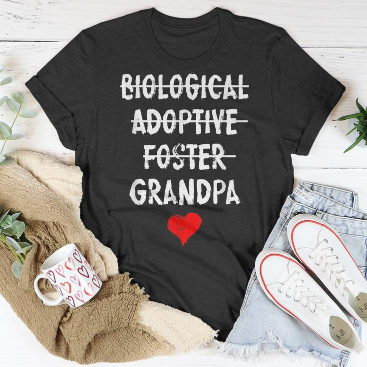 Biological Adoptive Foster Grandpa National Adoption Month Gift For Mens Unisex T-Shirt Unique Gifts