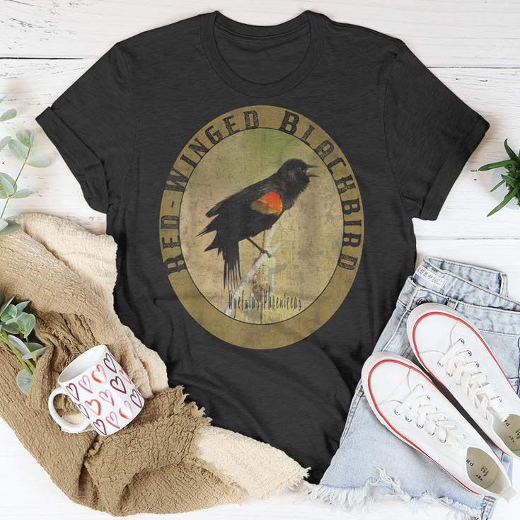Birdwatcher Birder Nature Lover Red Winged Blackbird T-Shirt Unique Gifts