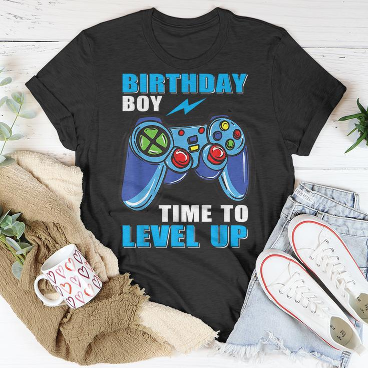 Birthday Boy Time To Level Up Video Game Boys Unisex T-Shirt Funny Gifts