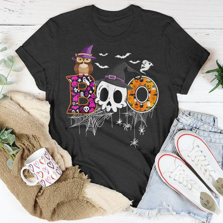 Boo Skull Own Witch's Hat And Ghost Halloween Costume T-Shirt Unique Gifts