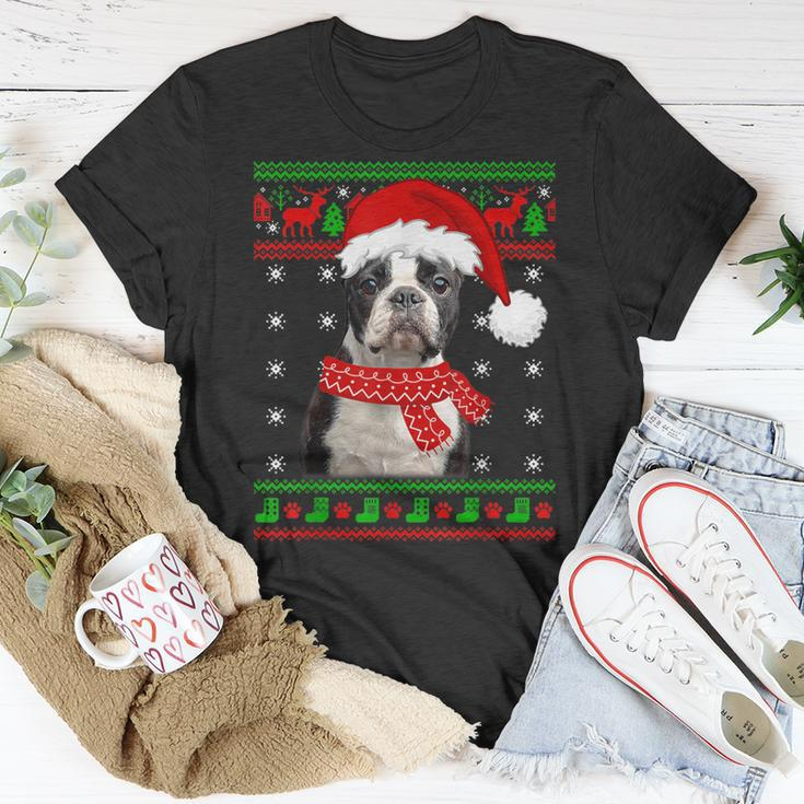 Boston Terrier Dog Ugly Sweater Christmas Puppy Dog Lover T-Shirt Unique Gifts