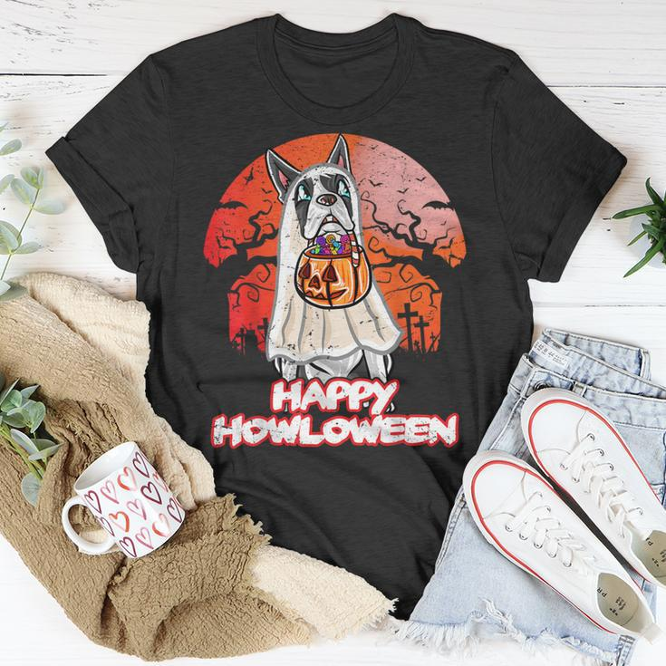 Boston Terrier Happy Halloween Costume Ghost T-Shirt Unique Gifts