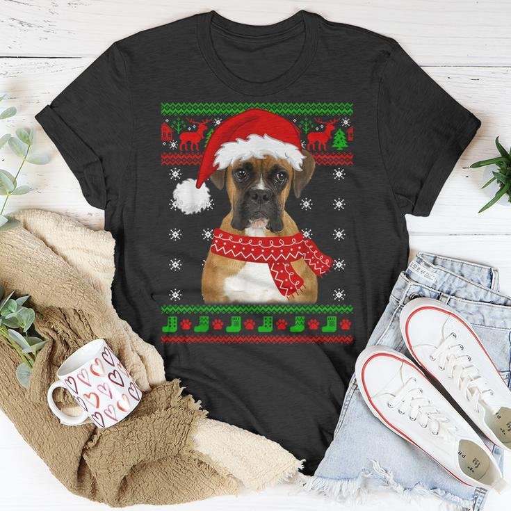 Boxer Dog Ugly Sweater Christmas Puppy Dog Lover T-Shirt Unique Gifts