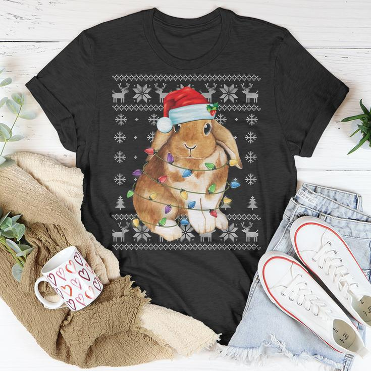 Bunny Rabbit Christmas Ugly Sweater Xmas Tree Decor T-Shirt Unique Gifts