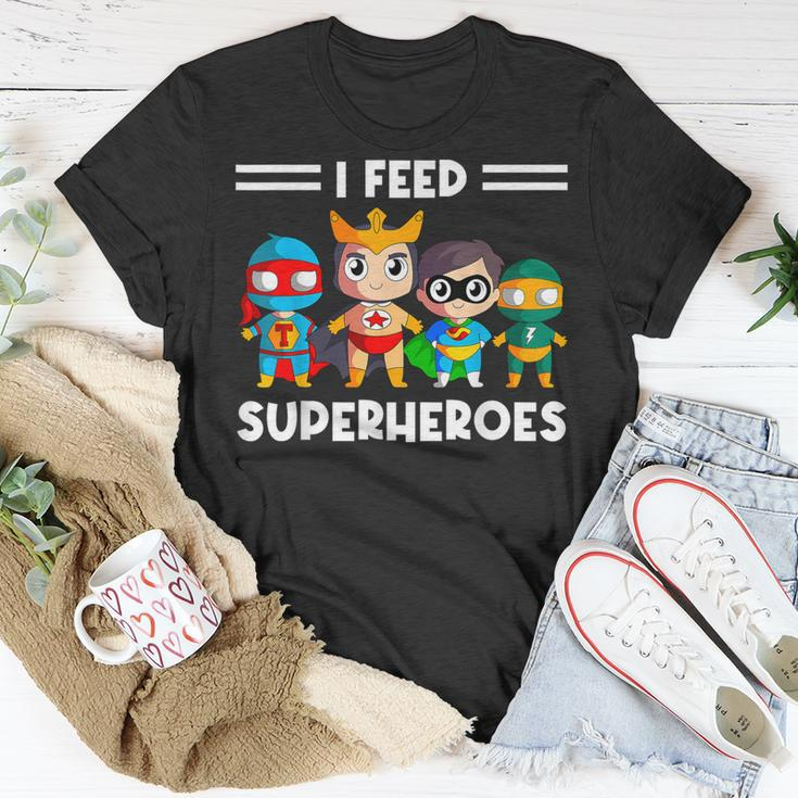 Cafeteria Worker Lunch Lady Service Crew I Feed Superheroes T-Shirt Unique Gifts