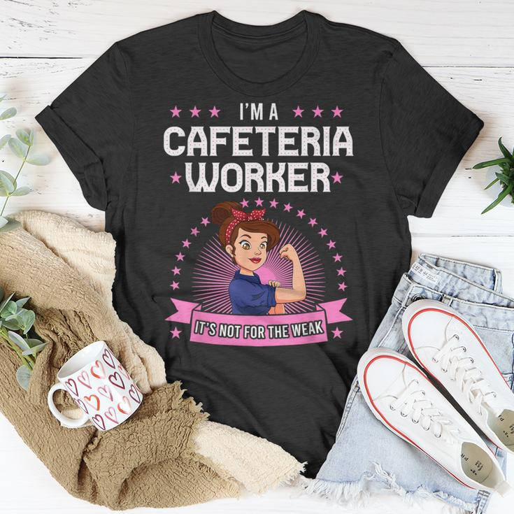 Cafeteria Worker Strong Woman Lunch Lady Food Service Crew T-Shirt Unique Gifts
