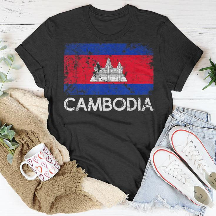 Cambodian Flag Vintage Made In Cambodia T-Shirt Unique Gifts