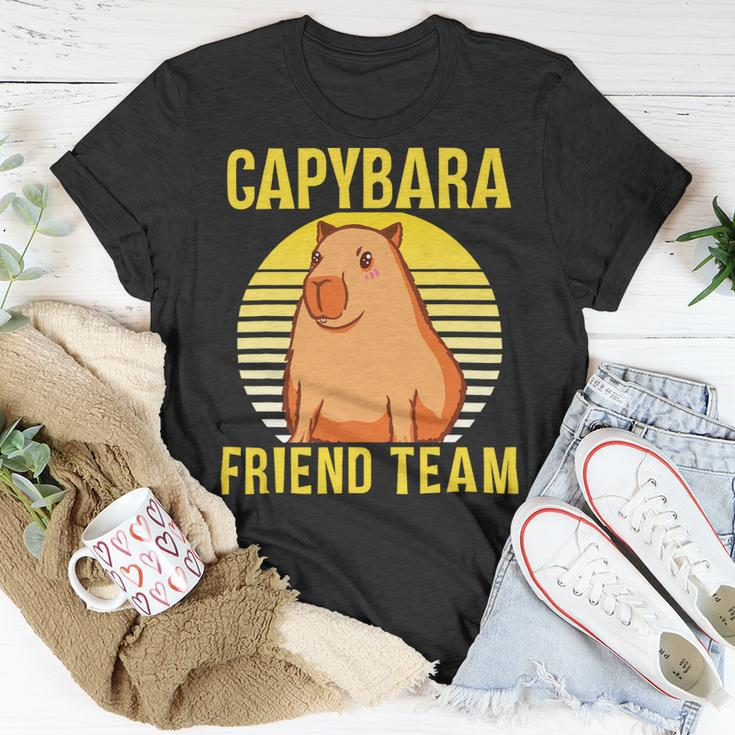 Capybara Friend Team Rodent Capybaras Animal Lover Unisex T-Shirt Unique Gifts