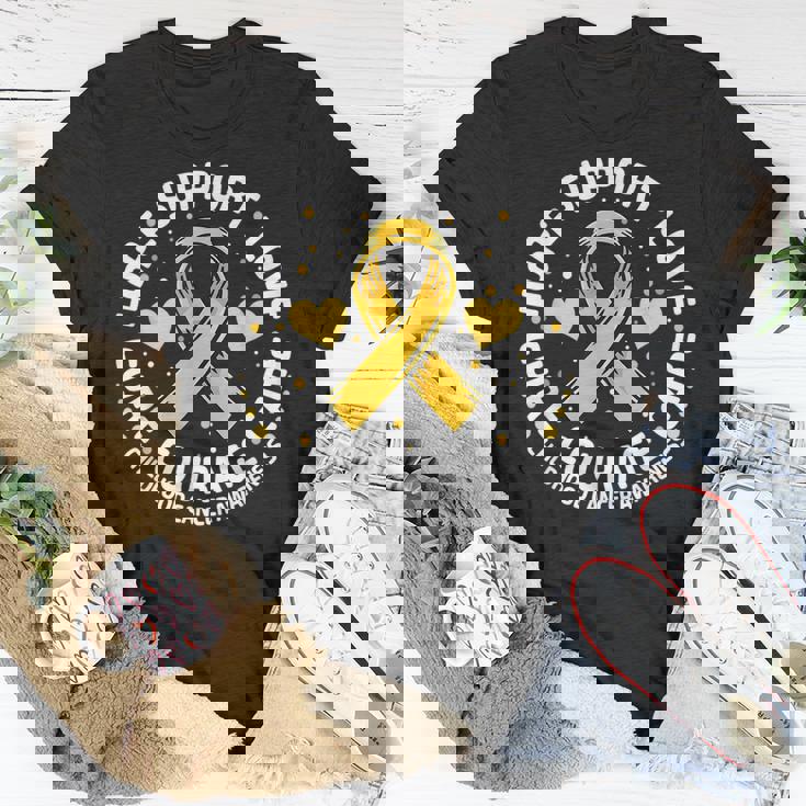 Childhood Cancer Support Family Childhood Cancer Awareness T-Shirt Unique Gifts