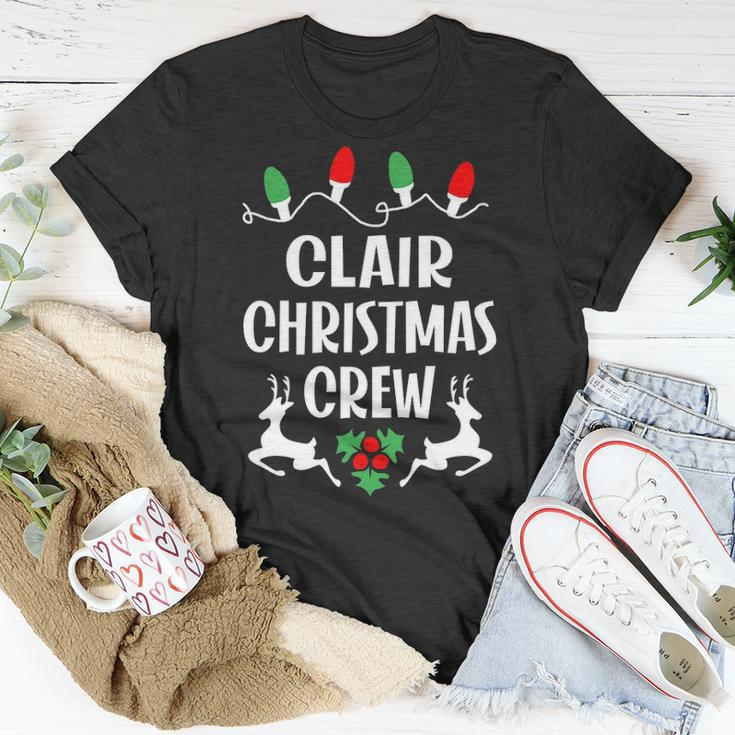 Clair Name Gift Christmas Crew Clair Unisex T-Shirt Funny Gifts