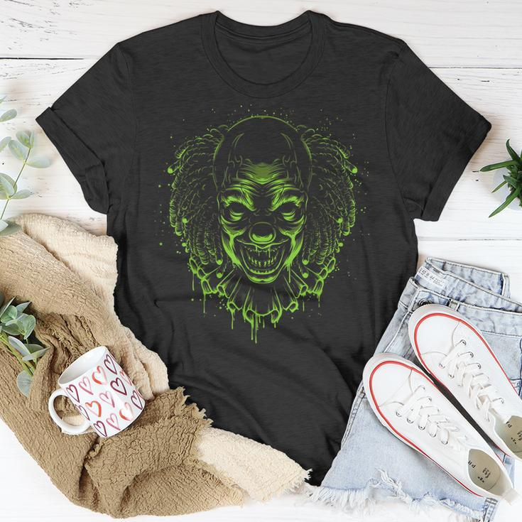 Clown Head Grim Reaper Man Or Woman Halloween Unisex T-Shirt Unique Gifts