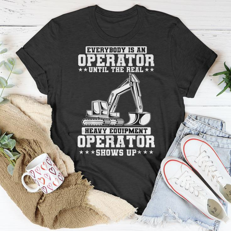 Construction Worker Excavator Heavy Equipment Operator Construction Funny Gifts Unisex T-Shirt Unique Gifts