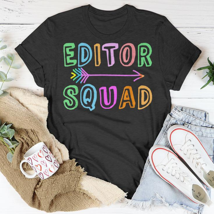 Content Editing Staff Team Yearbook Crew Author Editor Squad T-Shirt Unique Gifts