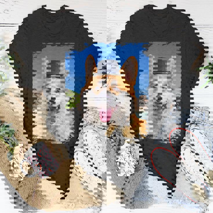 Corgi Face Dog Dogs Wearing Hat At Beach Funny Cute Unisex T-Shirt Unique Gifts Corgi Face Dog Dogs Wearing Hat At Beach Funny Cute Unisex T-Shirt Unique Gifts