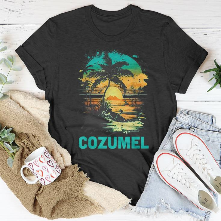 Cozumel Mexico Tropical Sunset Beach Souvenir Vacation Unisex T-Shirt Funny Gifts