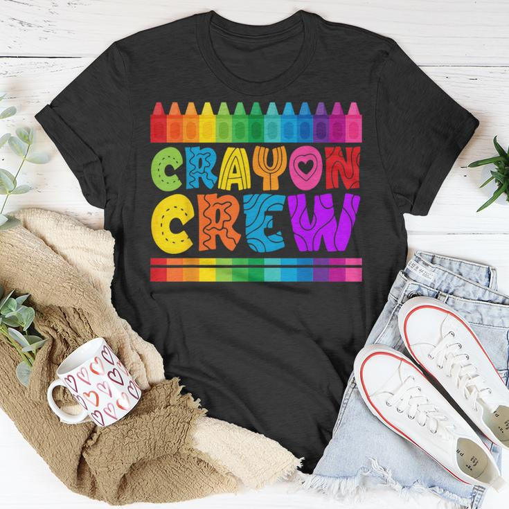 Crayon Crew Coloring Artistic Drawing Color T-Shirt Unique Gifts