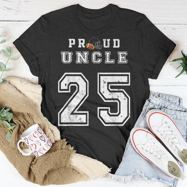 Custom Proud Football Uncle Number 25 Personalized For Men Unisex T-Shirt Unique Gifts