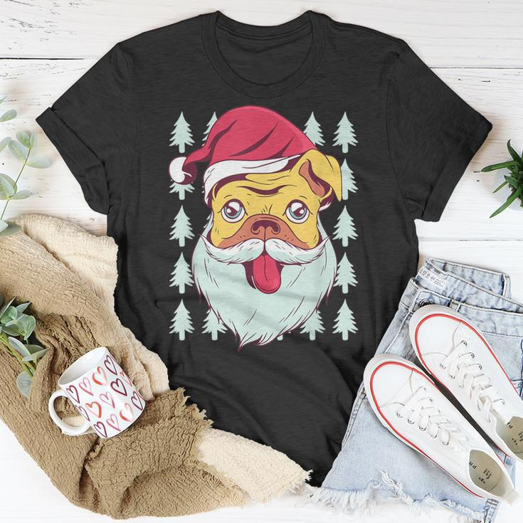 Cute Pug Santa Dog Ugly Christmas Sweater Meme T-Shirt Unique Gifts