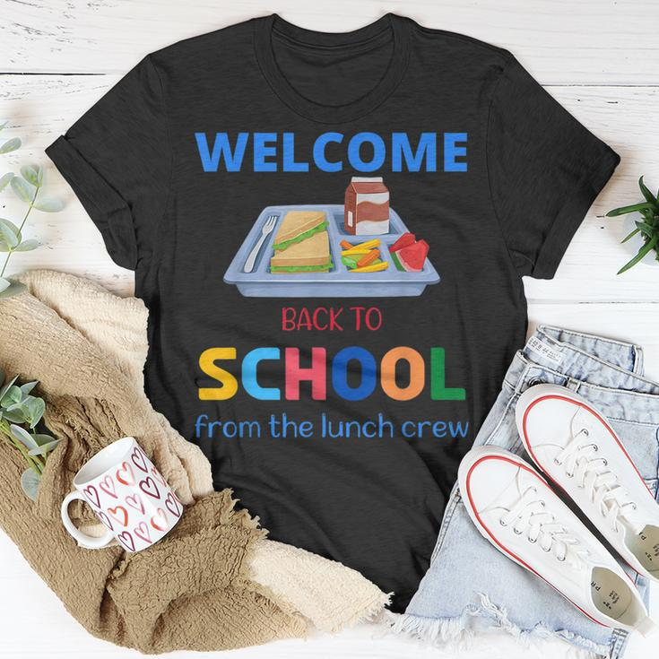 Cute Welcome Back To School From The Lunch Crew Lunch Lady Unisex T-Shirt Funny Gifts