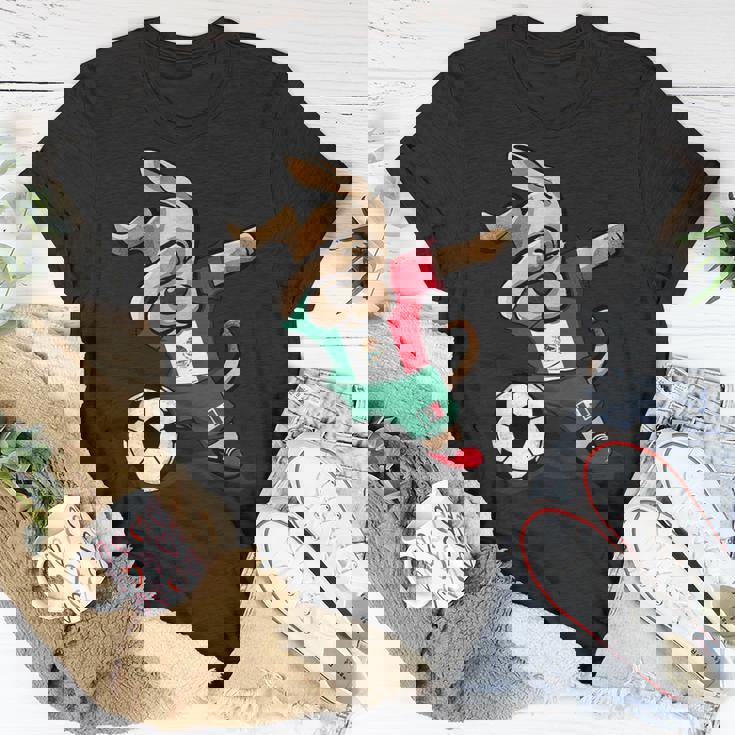 Dabbing Dog Mexico Soccer Fans Jersey Mexican Football Lover T-Shirt Unique Gifts