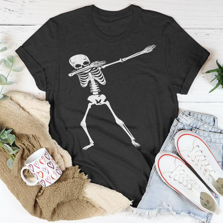 Dabbing Skeleton Halloween Funny Dab Hip Hop Skull Halloween Funny Gifts Unisex T-Shirt Unique Gifts