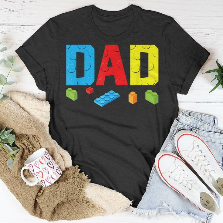 Dad Master Builder Building Bricks Blocks Family Set Parents T-Shirt Funny Gifts