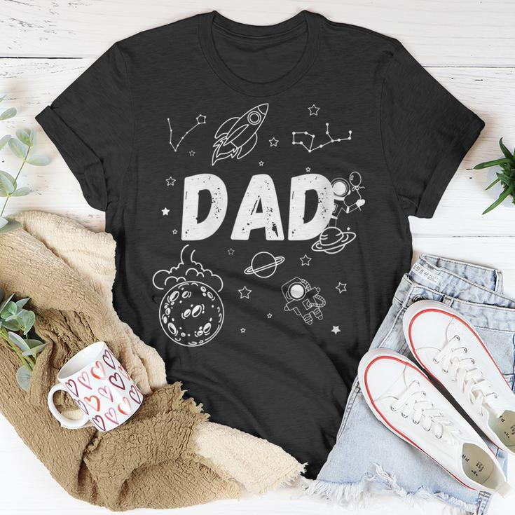Dad Outer Space Daddy Planet Birthday Fathers Day Gift For Womens Gift For Women Unisex T-Shirt Unique Gifts