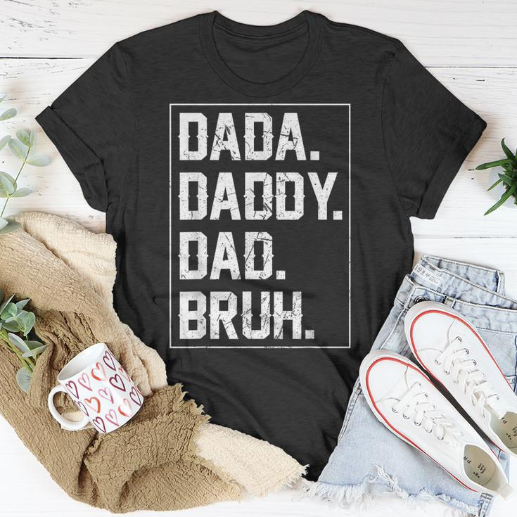 Dada Daddy Dad Bruh Fathers Day Vintage Funny Father For Men Unisex T-Shirt Unique Gifts