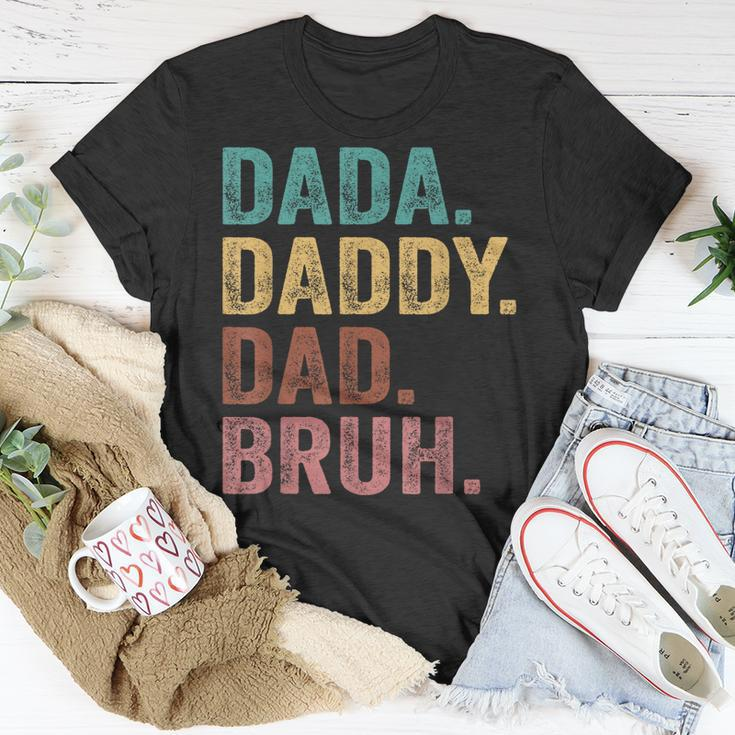 Dada Daddy Dad Bruh Vintage Funny Fathers Day Unisex T-Shirt Unique Gifts