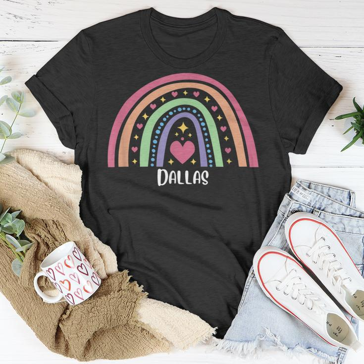 Dallas Texas Tx Us Cities Gay Pride Lgbtq Unisex T-Shirt Unique Gifts