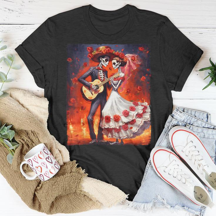 Dia De Los Muertos Skeletons Dancing Mexican Day Of The Dead T-Shirt Funny Gifts