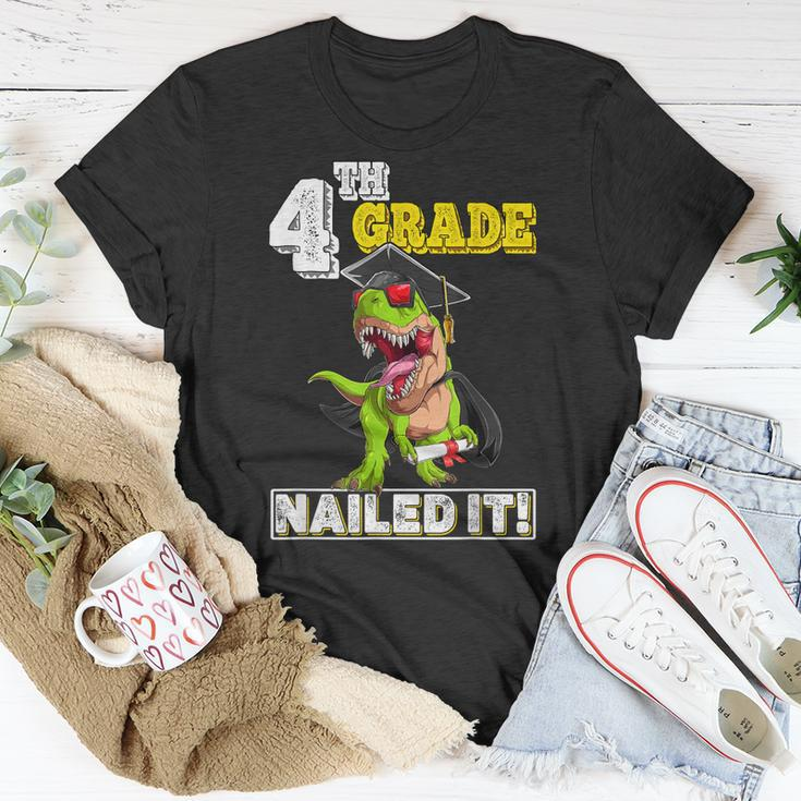 Dinosaur Graduation Hat Fourth Grade Nailed It Class Of 2031 Unisex T-Shirt Unique Gifts