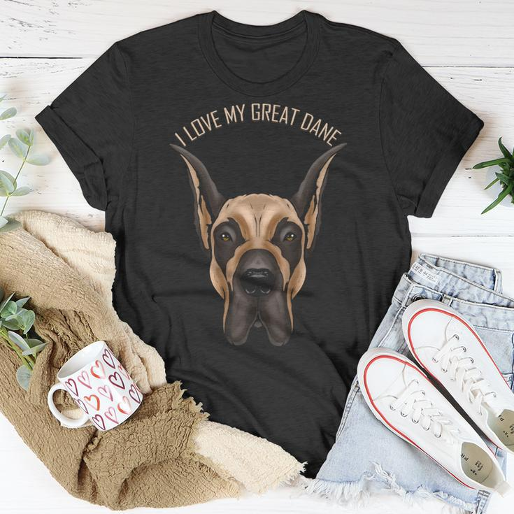 Dog Lover I Love My Great Dane Unisex T-Shirt Unique Gifts