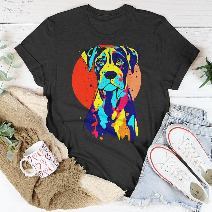 Dogbreed Great Dane Pop Art Colorful Unisex T-Shirt Unique Gifts