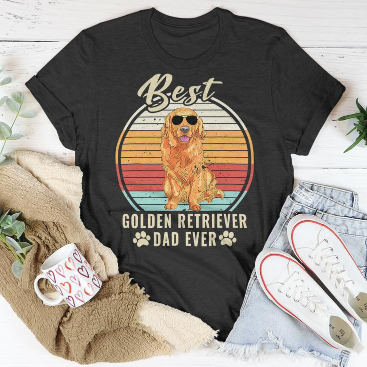 Dogs Best Golden Retriever Dad Ever Fathers Day Dog Gift Unisex T-Shirt Unique Gifts