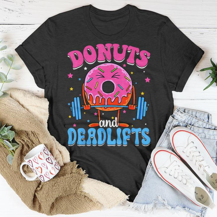 Donut And Deadlifts Barbell Doughnut Lover Girls Boys Son Unisex T-Shirt Unique Gifts