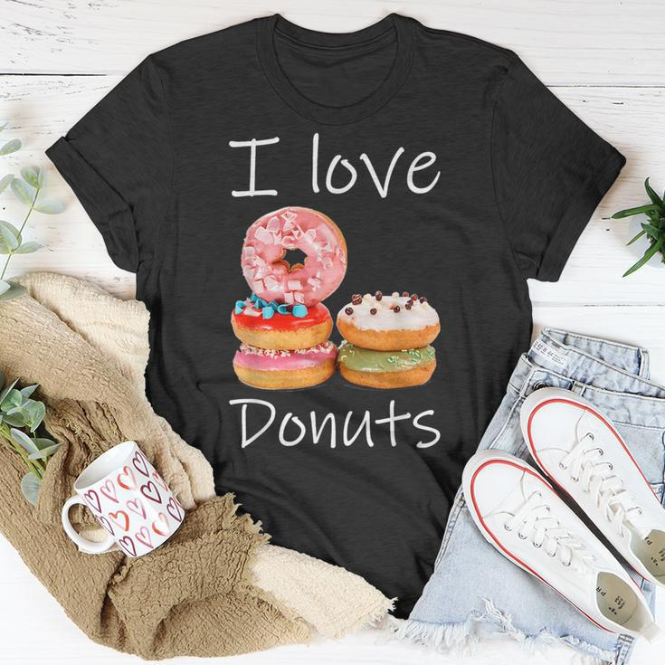 Donut Lover I Love Donuts Doughnut Sprinkles Unisex T-Shirt Unique Gifts