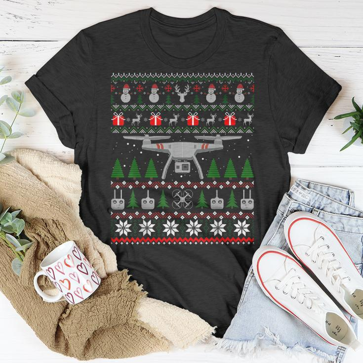 Drone Ugly Christmas Sweater Quadcopter T-Shirt Unique Gifts