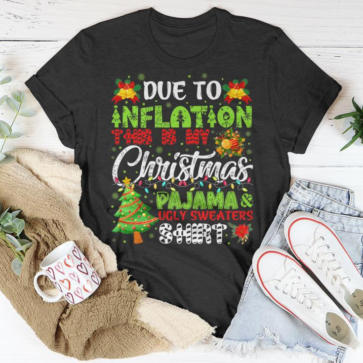 Due To Inflation Ugly Christmas Sweaters Xmas Pajamas T-Shirt Unique Gifts