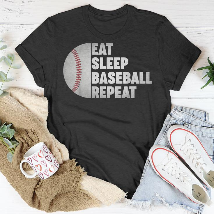 Eat Sleep Baseball Repeat Baseball Player Funny Baseball Baseball Funny Gifts Unisex T-Shirt Unique Gifts