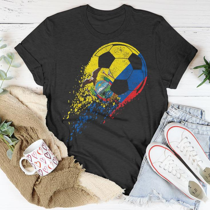 Ecuador Ecuadorian Flag Fan Pride Soccer Player Unisex T-Shirt Unique Gifts