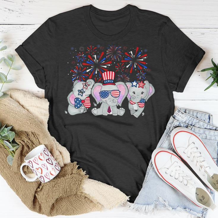 Elephant Fireworks Sunglasses Hat Merica Funny 4Th Of July Unisex T-Shirt Unique Gifts