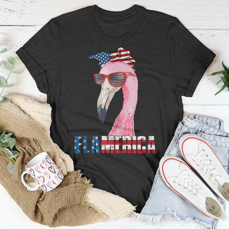 Flamingo 4Th Of July Flamerica Patriotic Unisex T-Shirt Unique Gifts