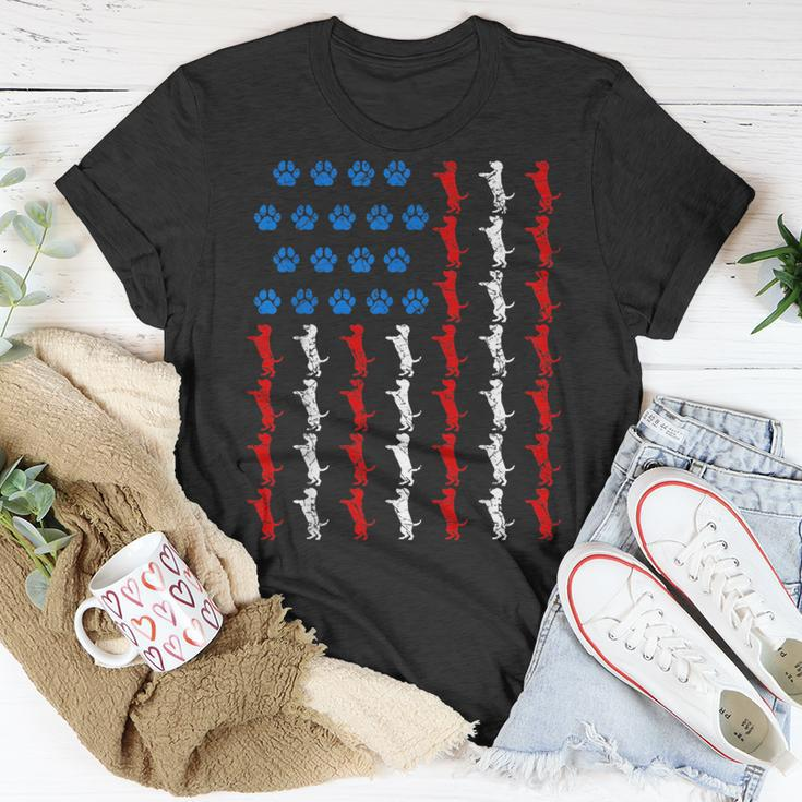 Funny 4Th Of July Us American Flag Dog Lovers Paw Patriotic Patriotic Funny Gifts Unisex T-Shirt Unique Gifts