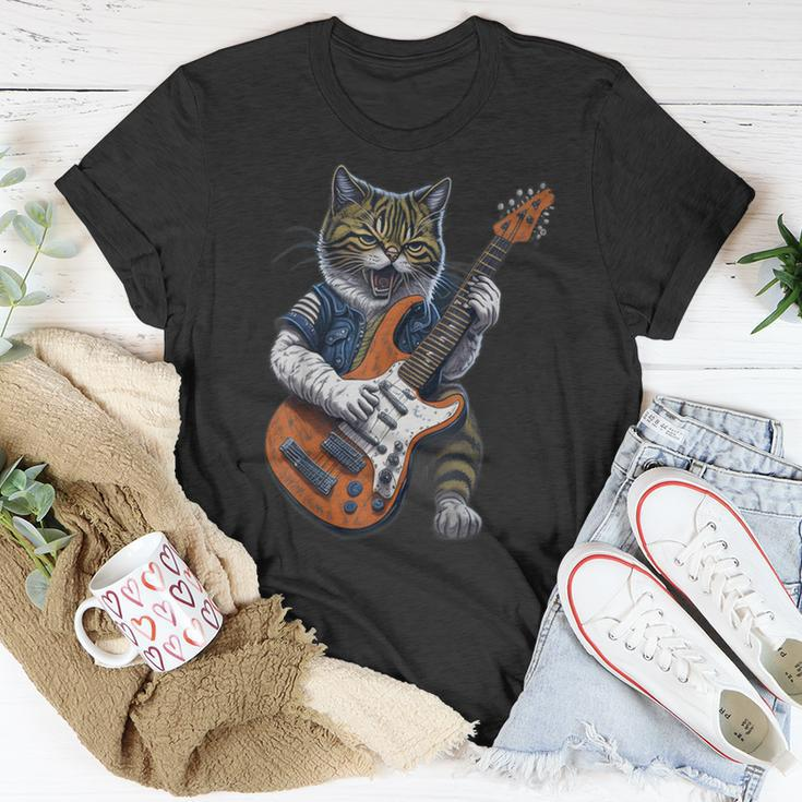 Cat Playing A Guitar Cats Lover T-Shirt Unique Gifts